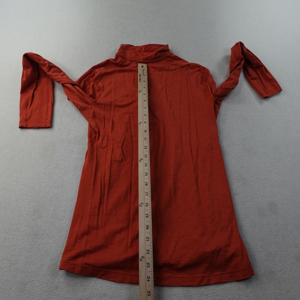 REI Merino 185 Half Zip Womens Small Orange 100% Merino Wool Base Layer - Picture 8 of 10